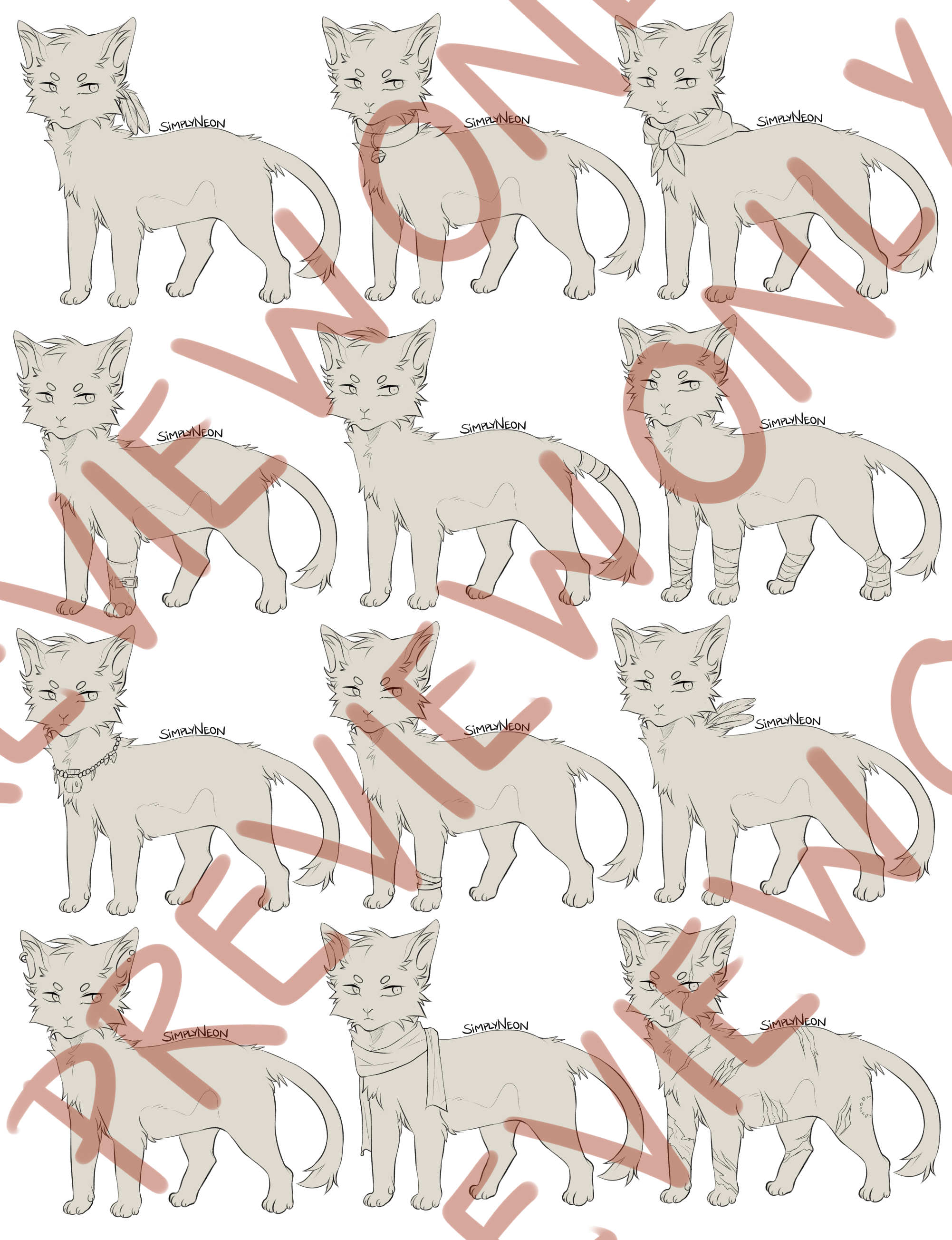 cat lineart p2u by SimplyNeon on DeviantArt