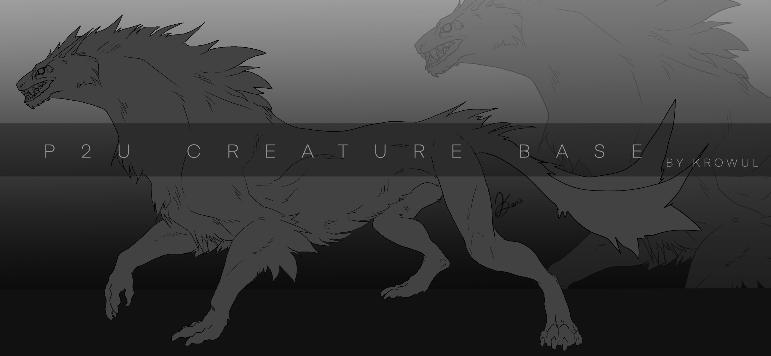 P2u creature base Twin Tiger by Krowul on DeviantArt