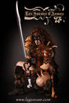 female Barbarian leather armor woman