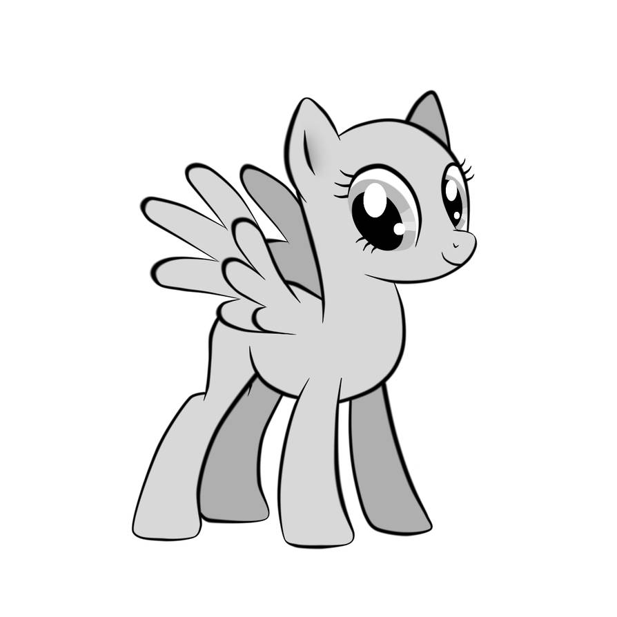 Pegasus pony base female by animepegasus on DeviantArt