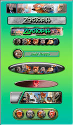 Botones para paginas web de Zootopia por Kustren