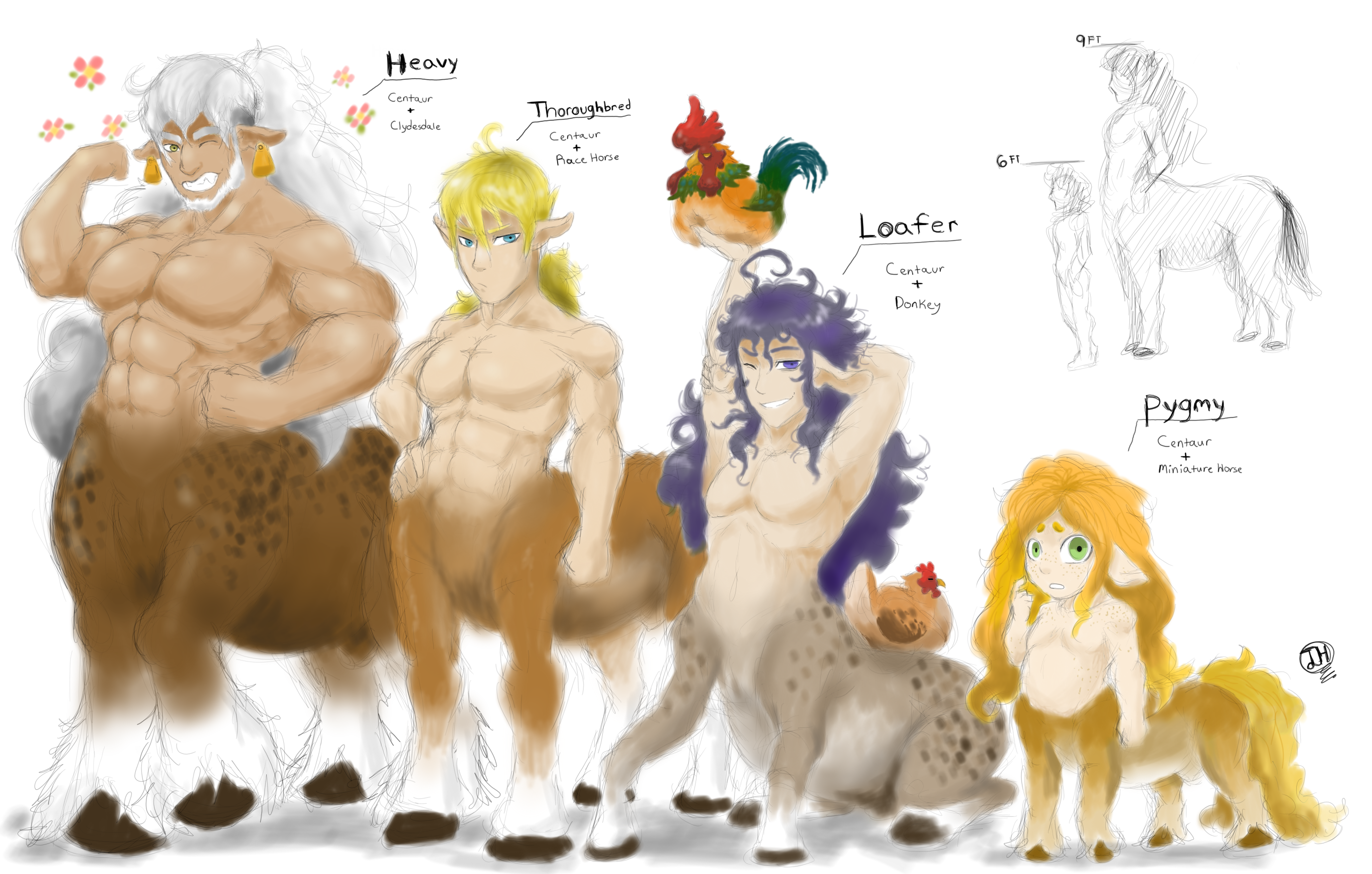 Centaur Variants by BangBooDoragon on DeviantArt