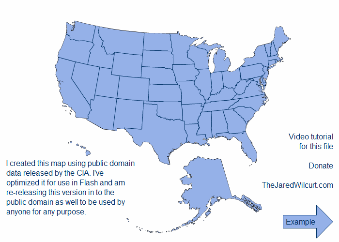 Public Domain USA Flash Map (.FLA)