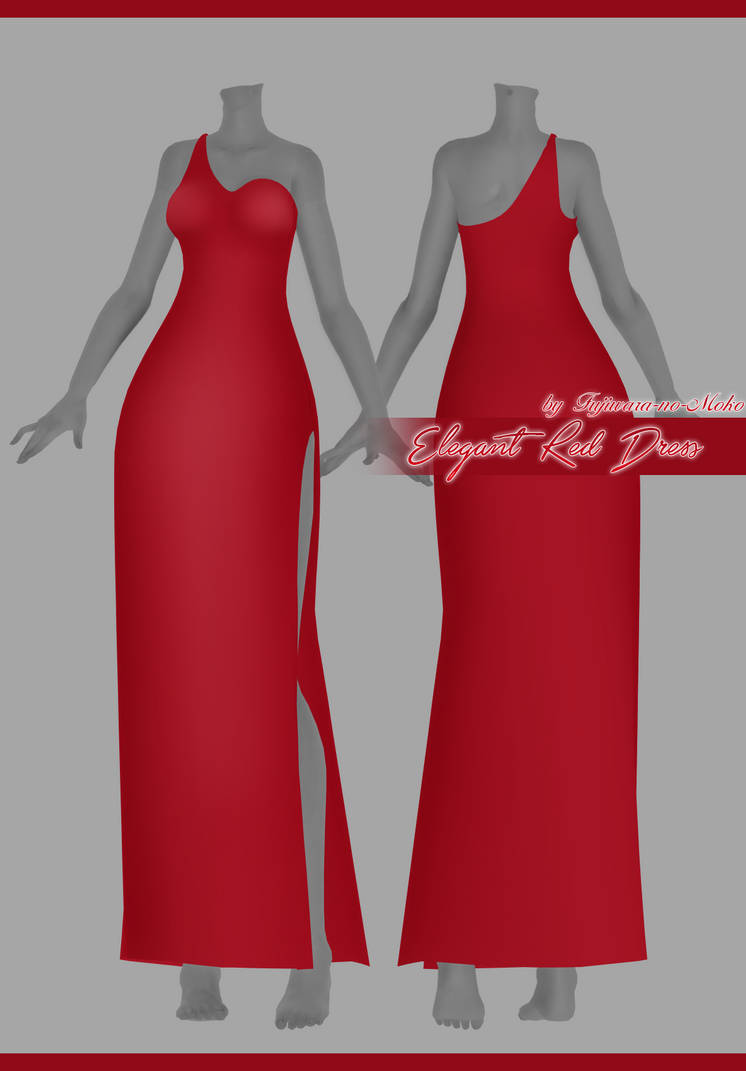 Elegant Red Dress [Download] by Fujiwara-no-Moko on DeviantArt