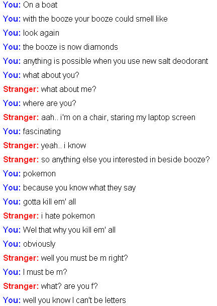 Random funny omegle conv by eliotie on DeviantArt Random funny omegle conv by eliotie on DeviantArt