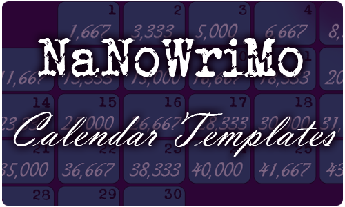 NaNo calendar templates