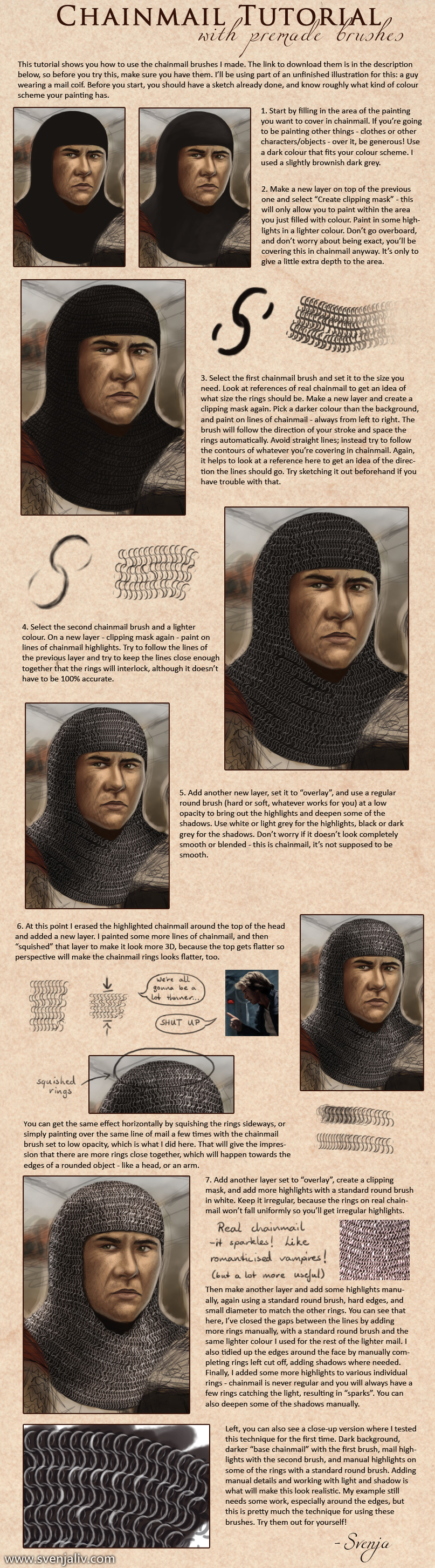 Chainmail brushes and tutorial by SvenjaLiv on DeviantArt
