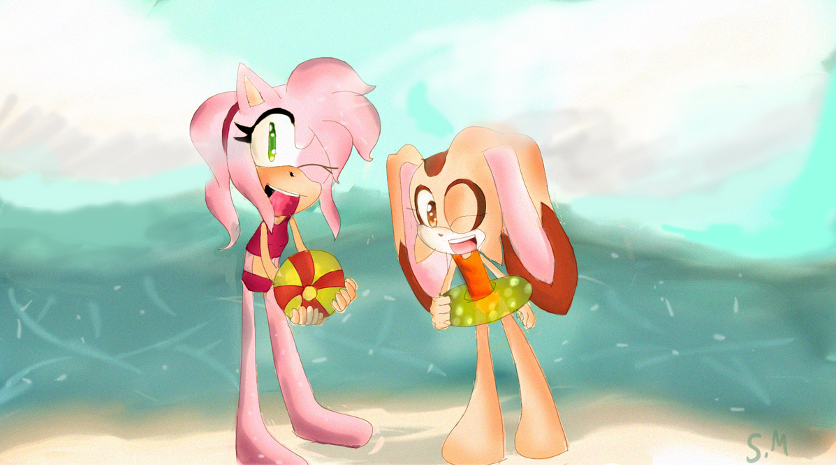 Amy and Cream Summer by Sonikku-Star on DeviantArt
