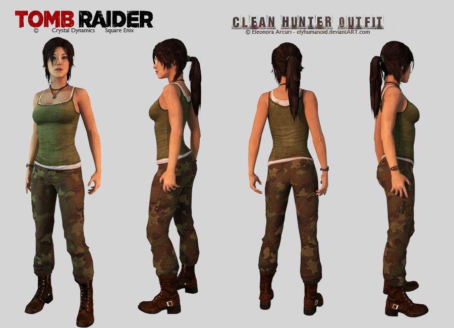 Lara Croft - Clean Hunter Outfit Download by hellenys on DeviantArt