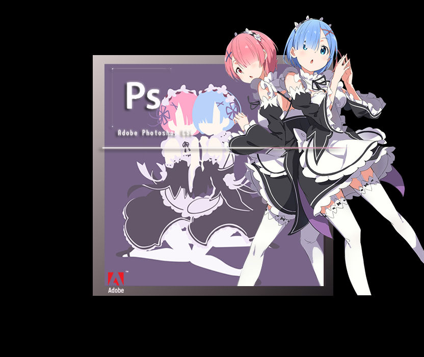 rem and ram photoshop cs6 anime splash