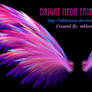 Bright Neon Fairy Wings - Fractal