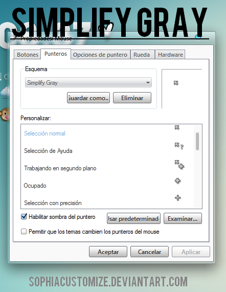 Cursor Simplify Gray by SophiaCustomize on DeviantArt