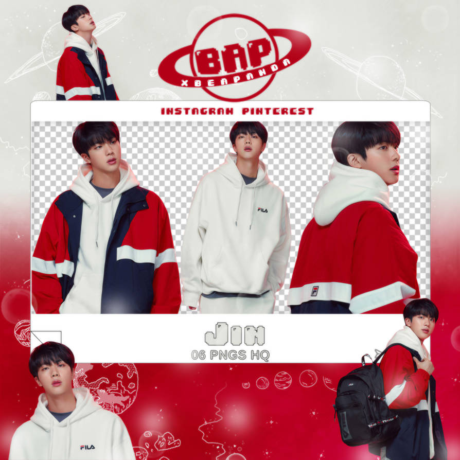 PACK PNG Jin BTS FILA FALL COLLECTION 2020 by XB3APAND4 on