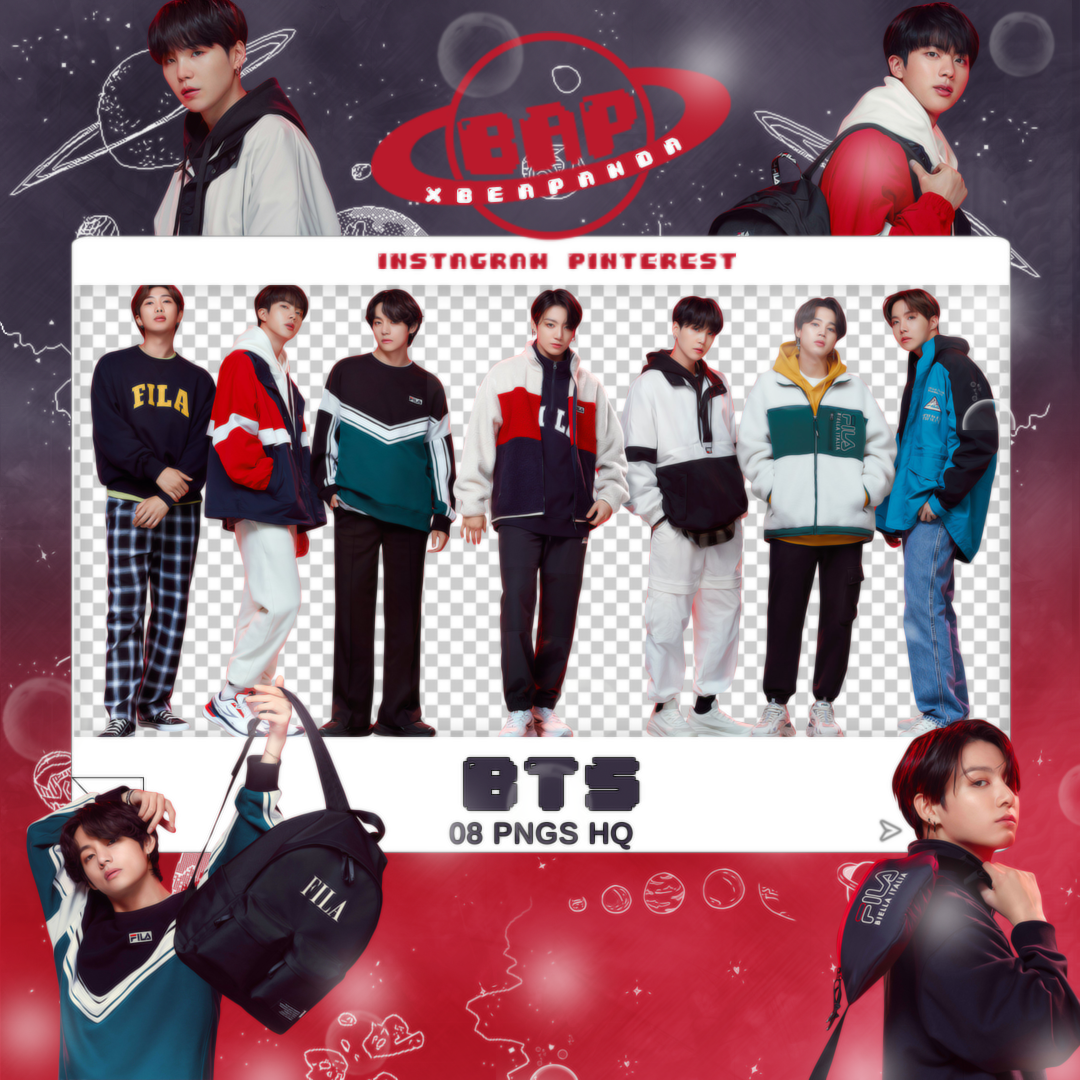 PACK PNG BTS FILA FALL COLLECTION 2020 by XB3APAND4 on DeviantArt