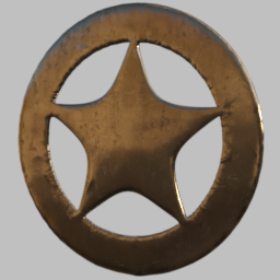 Freebie: ED's Sheriff Star by Edheldil3D
