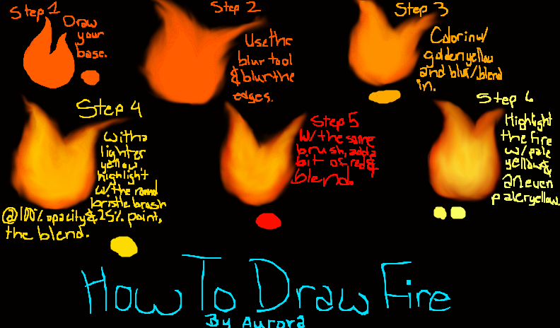 How To Draw A Fire Step By Step