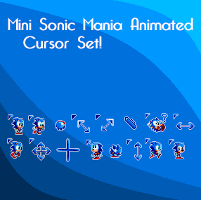 Mini Sonic Mania Animated Cursor Set