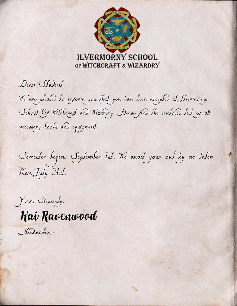 Ilvermorny Admissions Letters by IlvernornyAdmin on DeviantArt