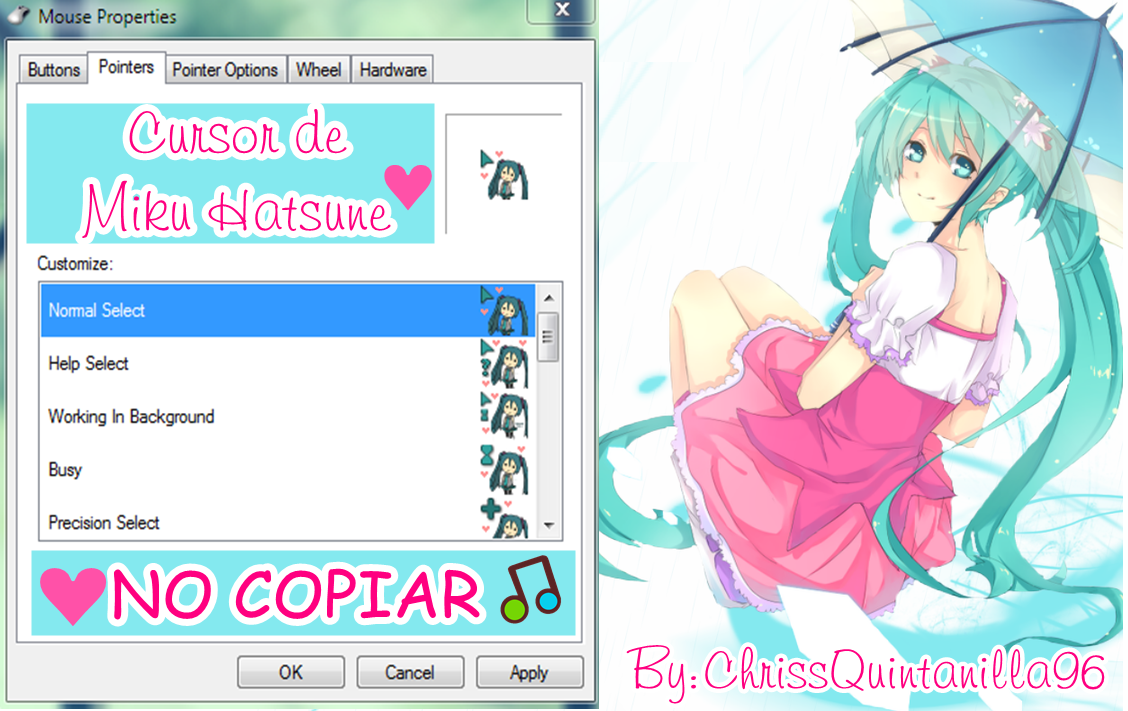 hatsune miku animated cursors hatsune miku animated cursors