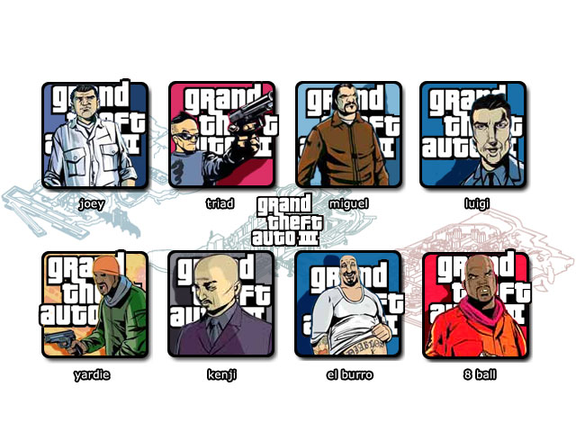 Grand Theft Auto 3 Icons -