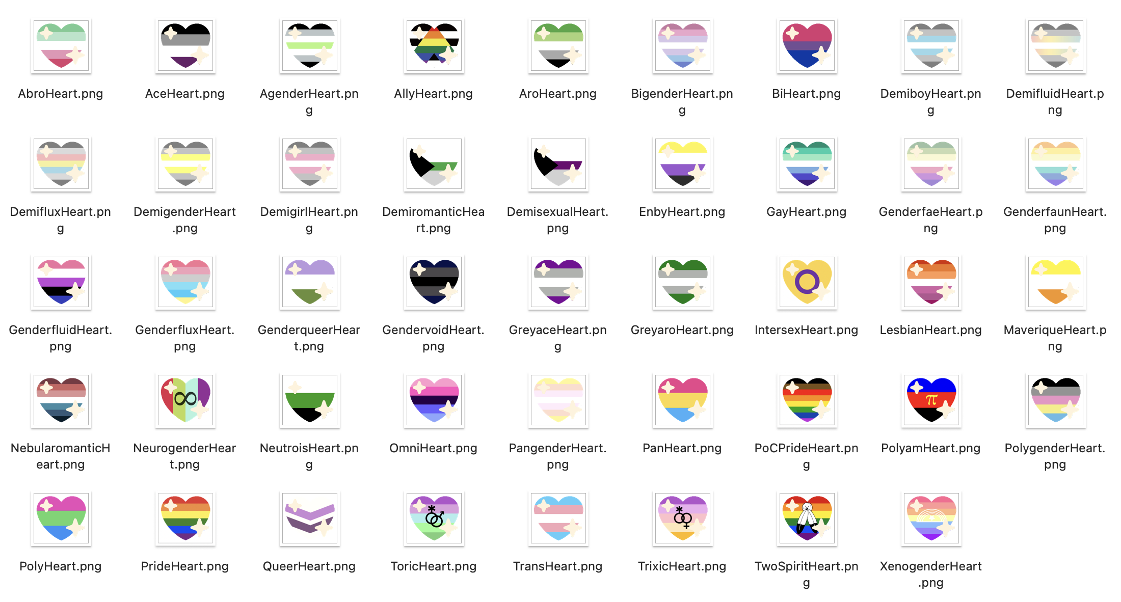 Sparkling Pride Hearts For Discord Collages Etc By Amethicc On Deviantart