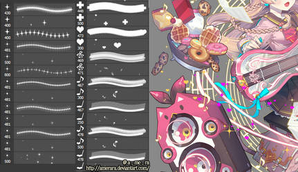 sparkle  cross  heart  note Photoshop Brushes