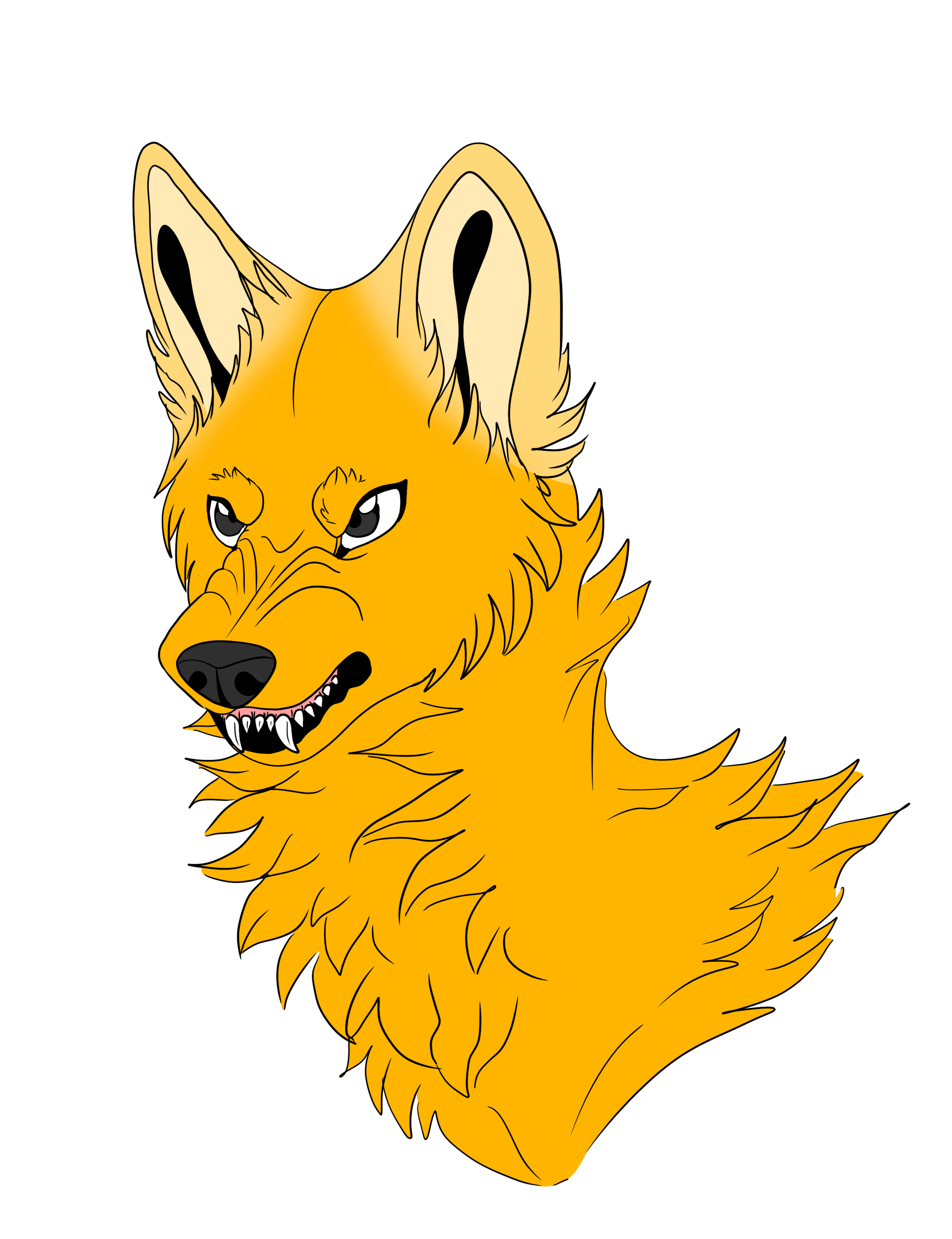 Snarling Wolf (PSD Version) by Skyify on DeviantArt