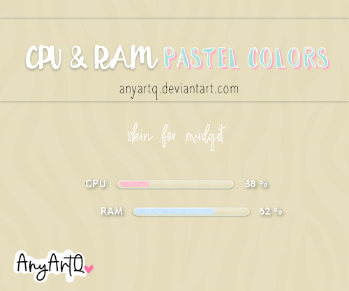 CPU/RAM pastel colors - skin for xwidget by AnyArtQ on DeviantArt