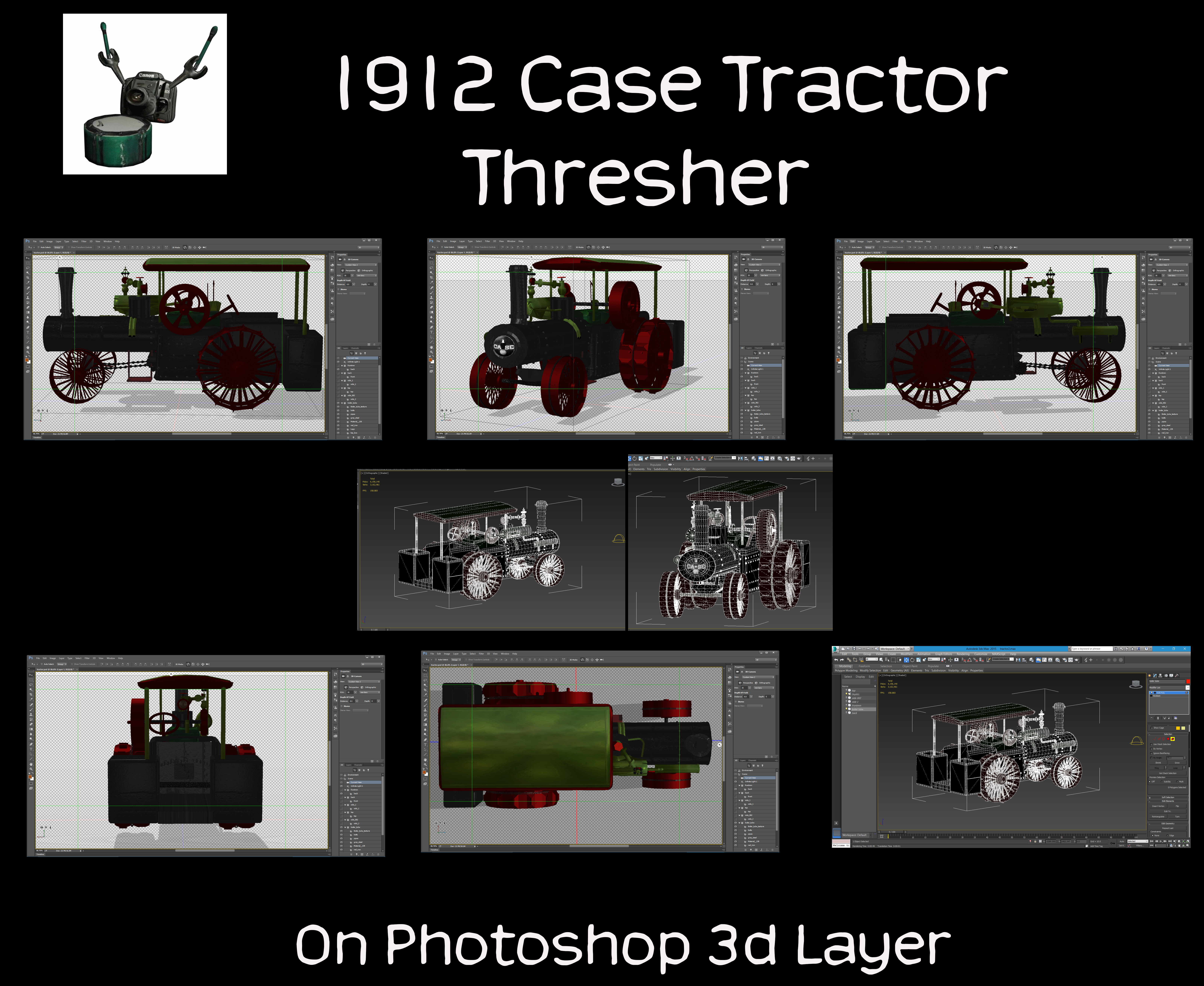 1912 Case Thresher Tractor 3840x2160