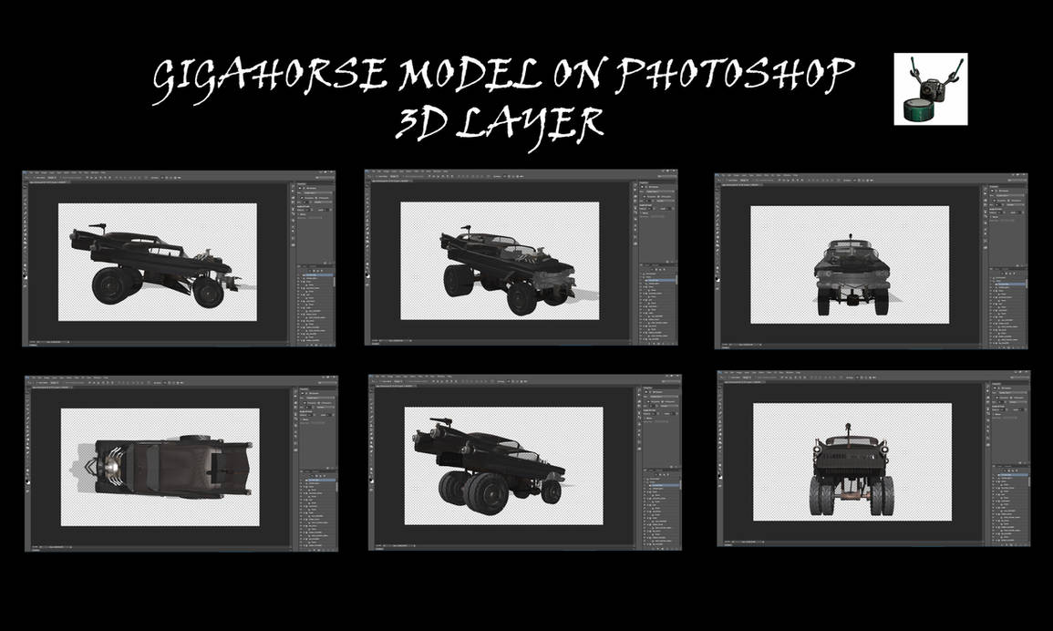 Gigahorse on Photoshop CC 3D Layer by Arthur-Ramsey