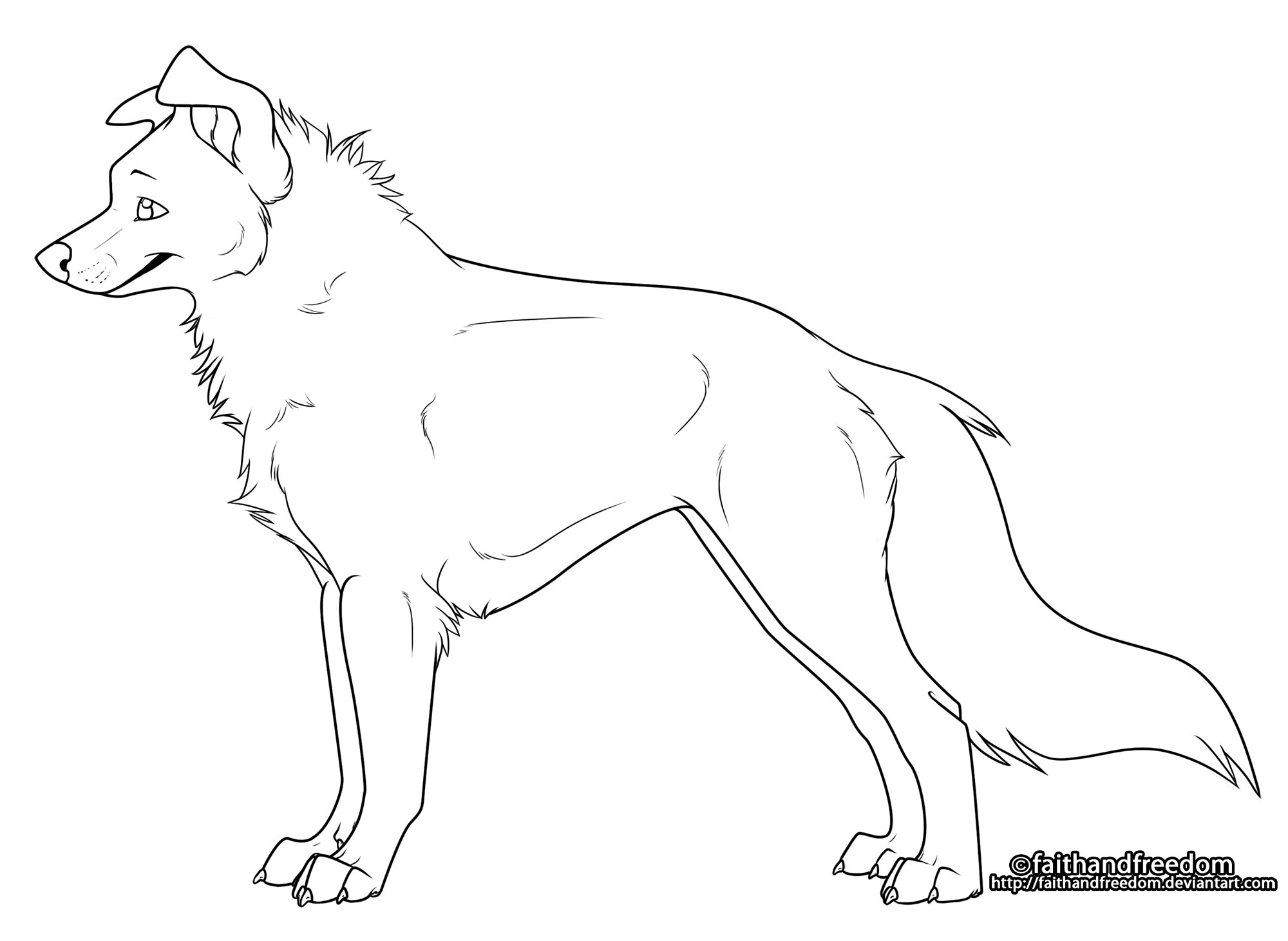 Border Collie FREE line art