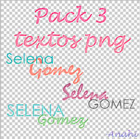 +Pack 3 textos Png de Selena gomez