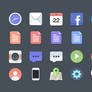 24 Flat Icons (PSD)