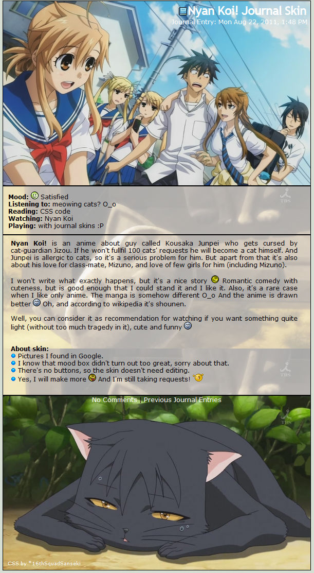 Nyan Koi Journal Skin By 16thsquadsanseki On Deviantart