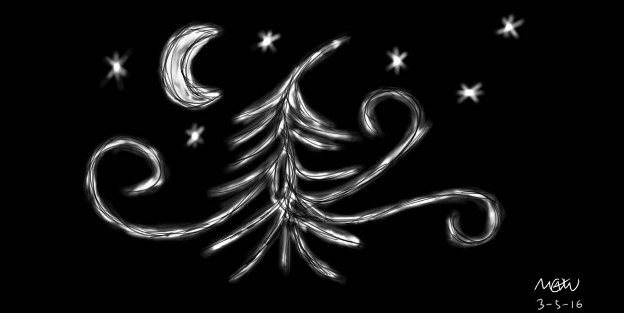 Night Tree by totallyNotAdrien on DeviantArt