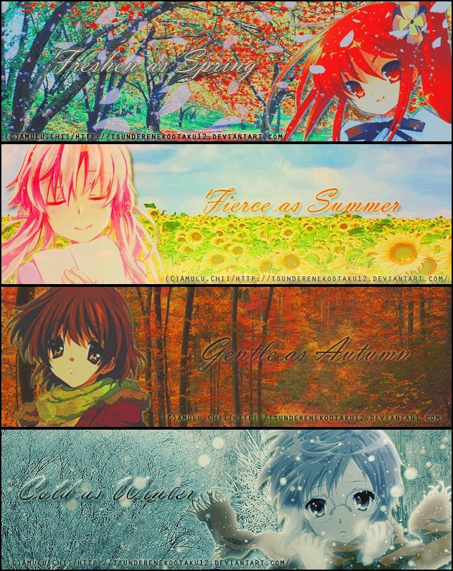 Four Season Anime Banner By Tsunderenekootaku12 On Deviantart