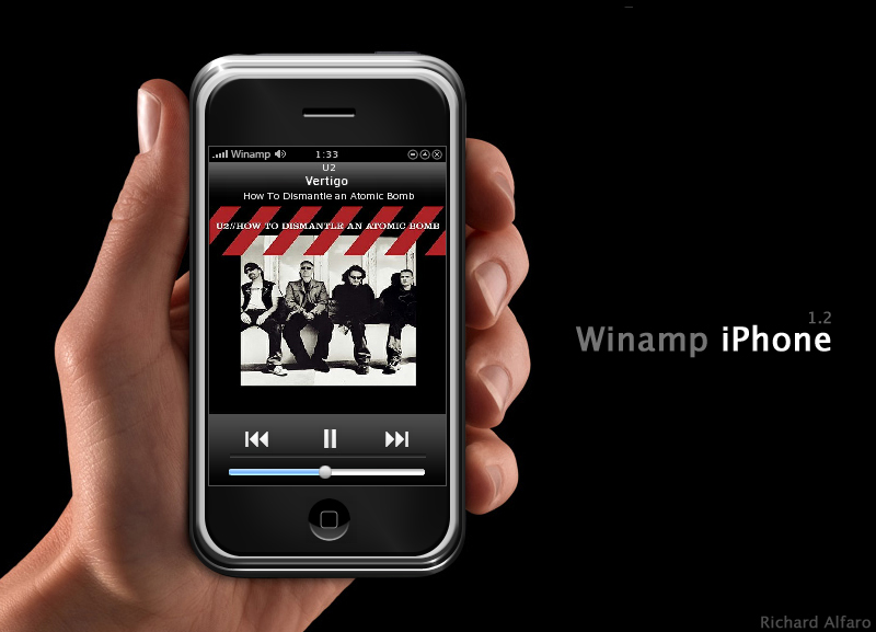 выполняет ли Winamp задачу с iphone