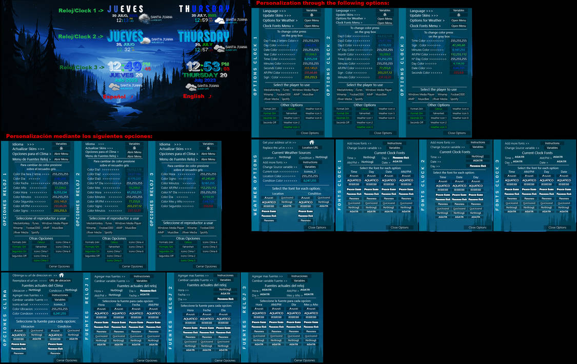 Mond_Custom Spanish/English - Rainmeter by krou705 on DeviantArt