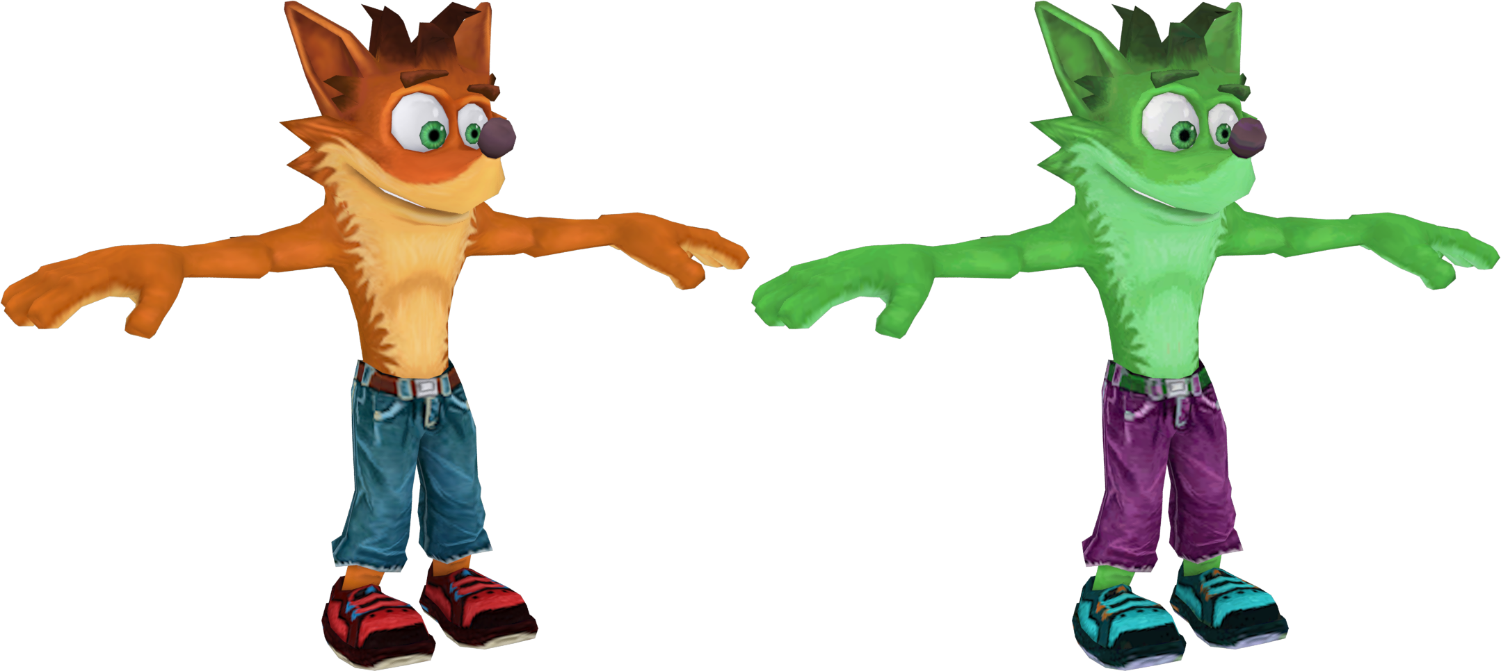 Crash of the Titans + Beta Model over Crash [Crash Bandicoot 4