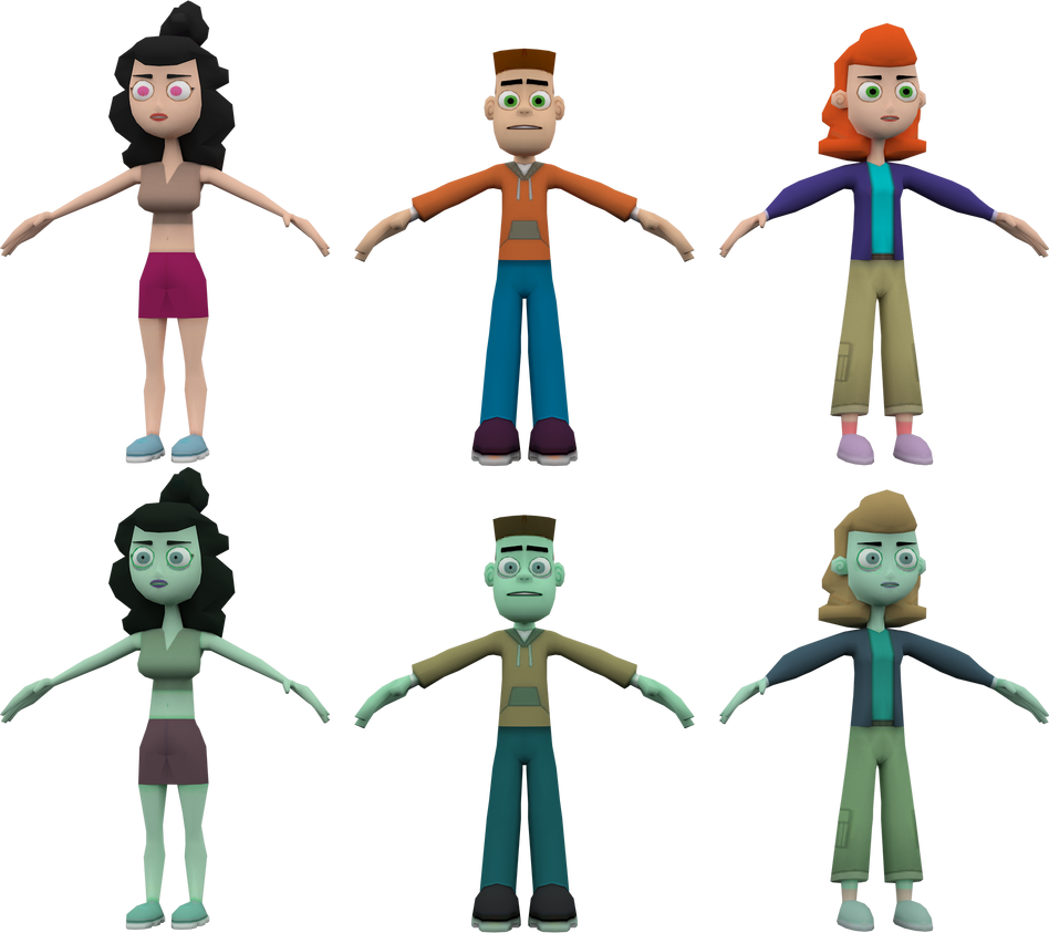 Amity Park Citizens (Nicktoons Unite) Models by CRASHARKI on DeviantArt