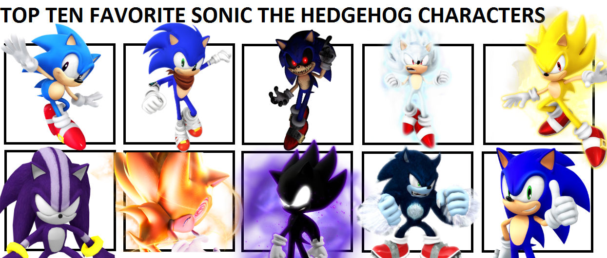 Top 10 Favorite Sonic Characters By Cyberbro96 On Deviantart RJ's