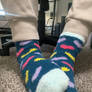 Rubbing my Fuzzy Socked Feet