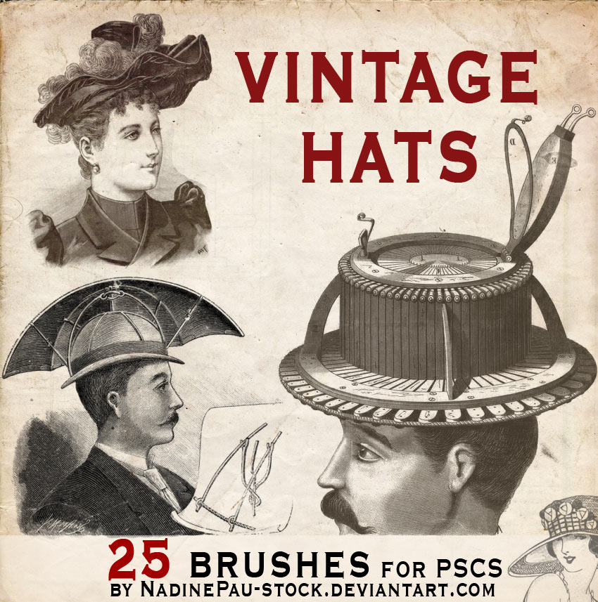 vintage hats - 25 bruses