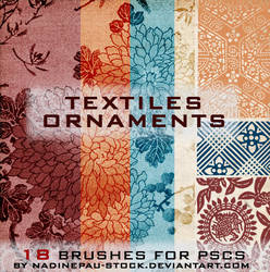 textiles ornaments- 18 brushes