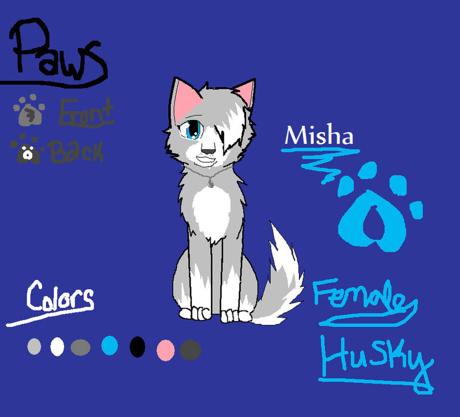 Misha, the husky ref. sheet by tanglestarstudious on DeviantArt