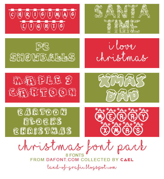 Christmas fonts pack