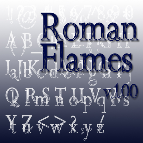 Roman Flames Font