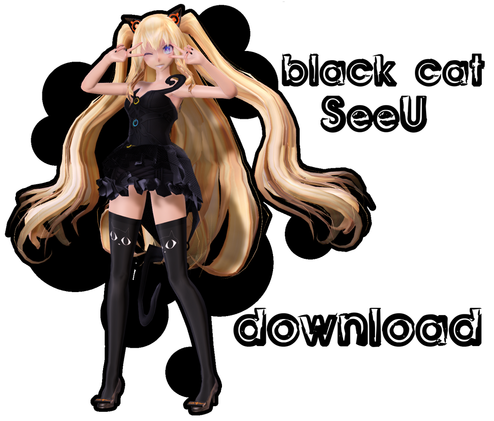 (DL) TDA Black Cat SeeU by dreamydark on DeviantArt