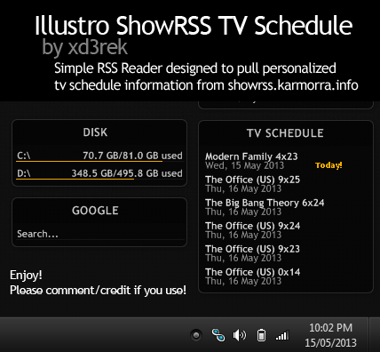 Illustro Showrss Tv Schedule Skin By Xd3rek On Deviantart