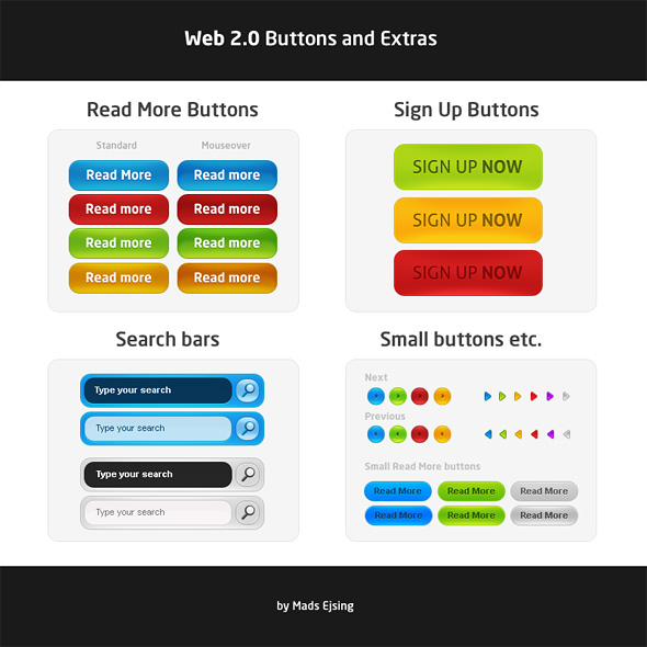 Web 2.0 Graphics - Free .PSD by ejsing